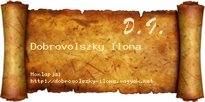 Dobrovolszky Ilona névjegykártya