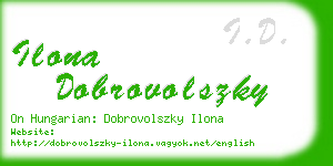 ilona dobrovolszky business card